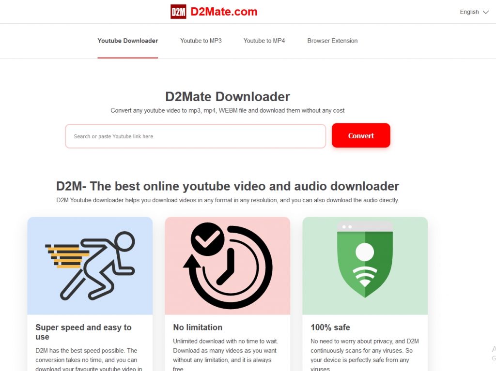 D2Mate Convert any YouTube video to mp3 mp4 file and download them without any cost