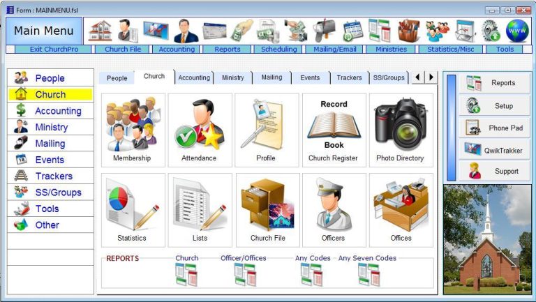 managements software for churches