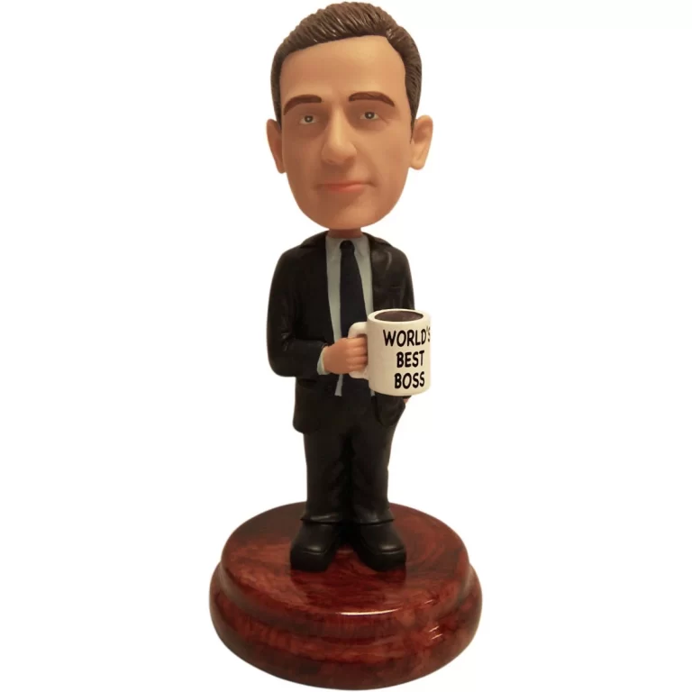 Add a unique touch to your workstation by using office bobbleheads